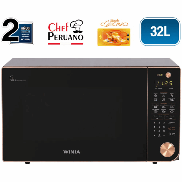 Microondas WINIA de 32 Litros WMN-GOLD32 – Negro - Imagen 2