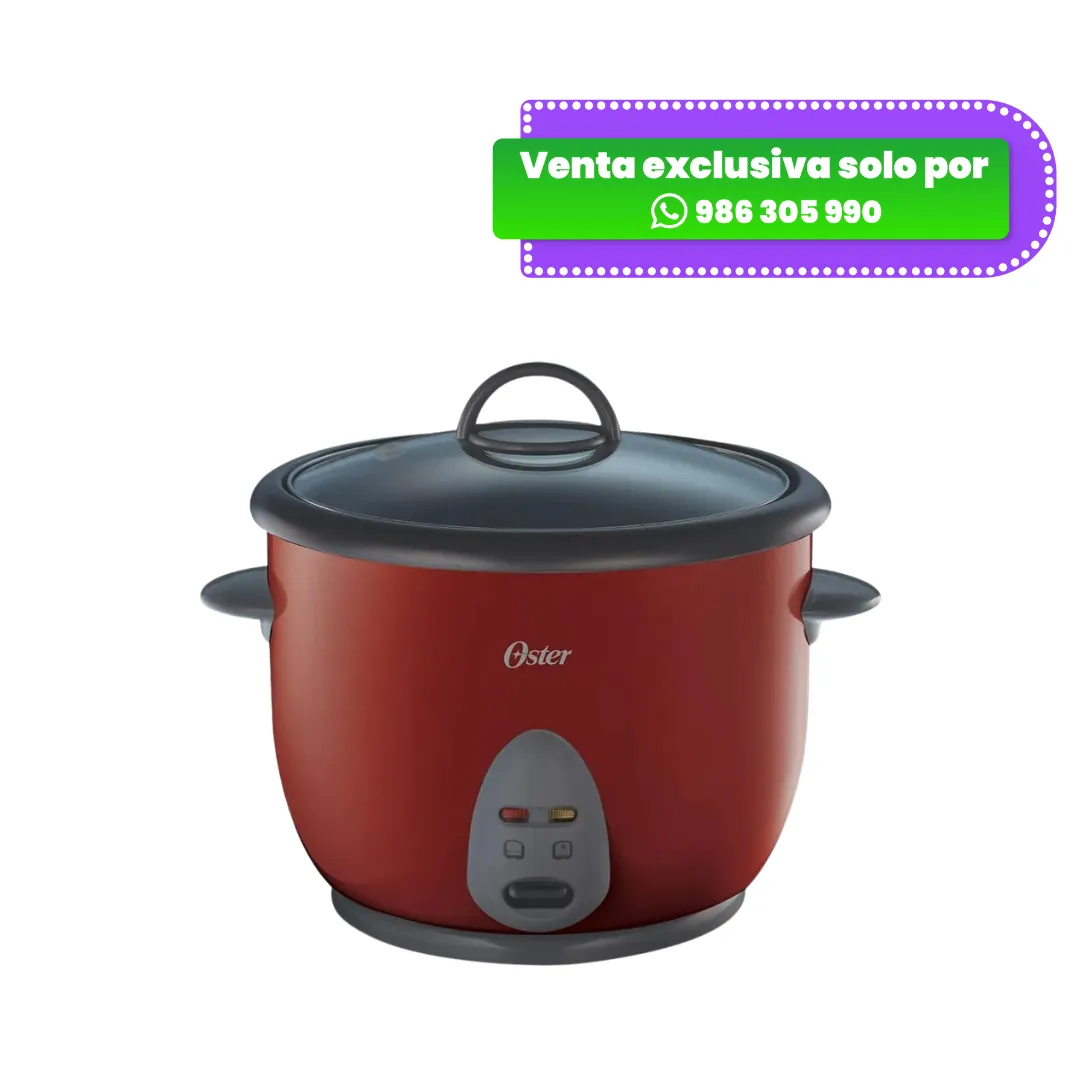 MOT43FLE11.webp Olla Arrocera OSTER de 1.8 Litros Antiadherente Rojo CKSTRC1700R - Imagen 1