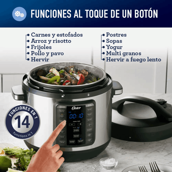Multi Olla Rápida de 7.5 LItros OSTER  de 14 Funciones CKSTPCEC8801 - Imagen 5