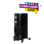 Termoradiador Imaco OFR9NK de 9 celdas en color negro con banner de oferta Cyber Jared a 379 soles