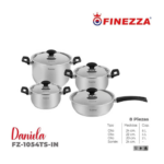 Juego de Ollas de Acero Inoxidable Finezza FZ-1054TS-IN 8 Piezas - Imagen 5