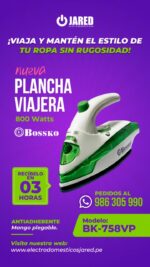 Plancha Viajera Bossko BK-758VP - Imagen 2