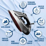Plancha de Vapor OSTER con Tecnología Aerocerámica GCSTAC6953 - Imagen 5