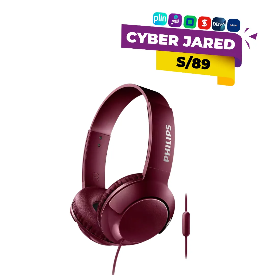 SHL3075RD.webp Audífonos On Ear PHILIPS Rojo SHL3075/RD - Imagen 1
