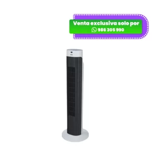 Ventilador de torre Sole SOLAIR019 en color blanco y negro para climatización del hogar.
