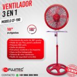 Ventilador de 18 Pulgadas FUJITEC de 250W Rojo CF-190 - Imagen 2