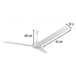 Ventilador de Techo VISIONNER de 56 Pulgadas con 75W Blanco VX-FN1507 - Imagen 3
