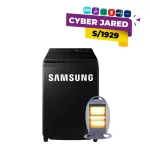 Lavadora de 19Kg SAMSUNG AI Wash EcoBubble Negra WA80F19S8BPE + HH1200