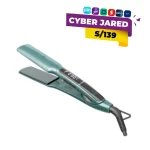 Plancha para cabello Gama X-Wide Digital KeraShine 4D Therapy de color negro con placas extra anchas y pantalla digital de temperatura encendida.