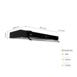 Campana Extractora  S-Collection Slim Black Sole de 60Cm TURE18CO - Imagen 5
