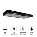 Campana Extractora S-Collection Slim Black Sole de 90Cm TURE19CO - Imagen 4