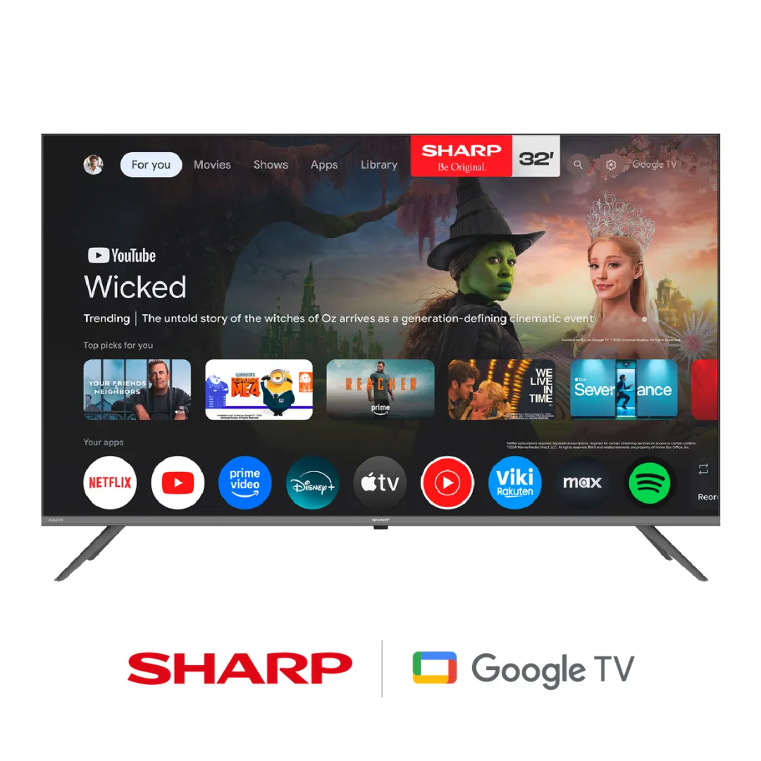 Televisor Smart TV Sharp 32 pulgadas HD Google TV 2T-C32GF2060L.