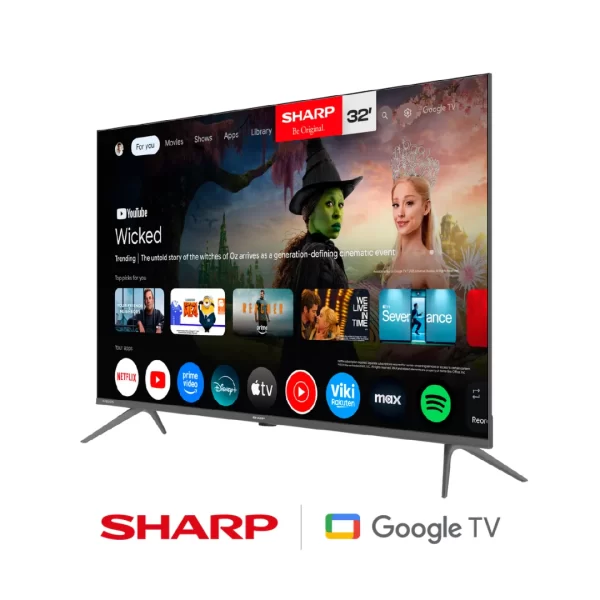 Televisor Smart TV Sharp 32 pulgadas HD Google TV 2T-C32GF2060L.