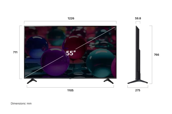 Televisor LG 55" UHD 4K Smart TV con Procesador con IA y webOS Actualizable (55UA7300PSB) - Imagen 5
