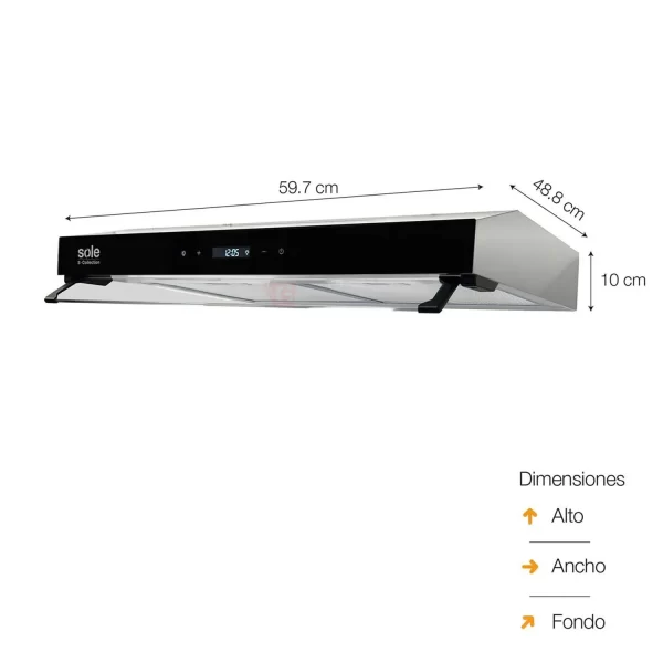 Campana Extractora S-Collection Slim Inox Sole de 60Cm TURE93CO - Imagen 4