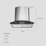 Campana Extractora SOLE TURE82CO - Plateado - Imagen 3