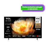 Televisor TCL 65 Pulgadas 4K UHD Android TV con Control de Voz (65V6C)