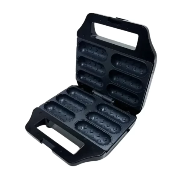 Máquina de yoguis Bossko BK-410HD con placas antiadherentes y capacidad para seis unidades sobre un fondo neutro