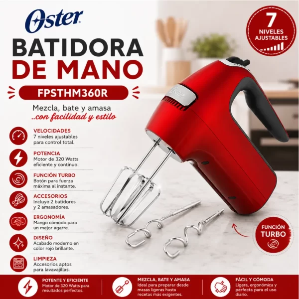 Combo Oster Rojo: 5 Electrodomésticos Esenciales - Imagen 5