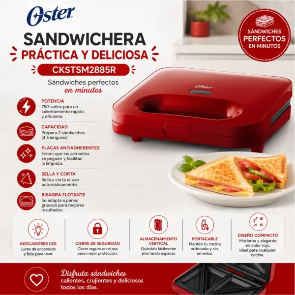 Combo Oster Rojo: Kit de Cocina de 4 Piezas al Mejor Precio - Imagen 3