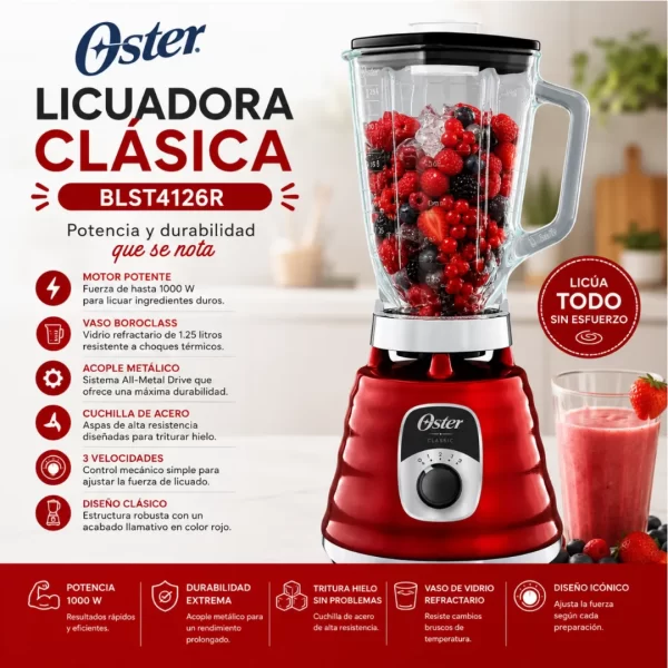 Combo Oster Rojo: Kit de Cocina de 4 Piezas al Mejor Precio - Imagen 4