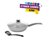 Sartén Wok FINEZZA Ultragranito Antiadherente de 24 cm Plateado FZ-W324TM