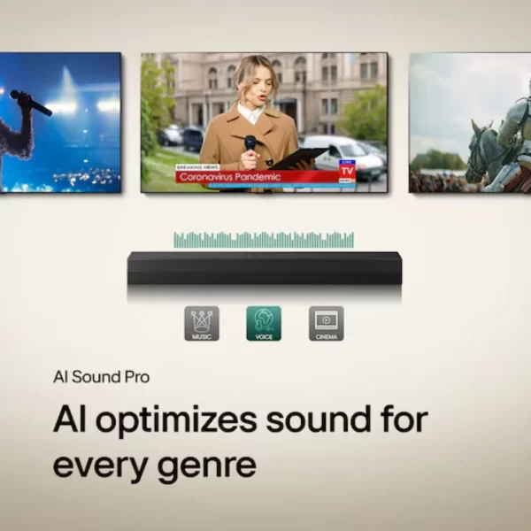 Barra de Sonido LG S20A: 50W de Potencia y Sonido Inteligente con AI Sound Pro - Imagen 13