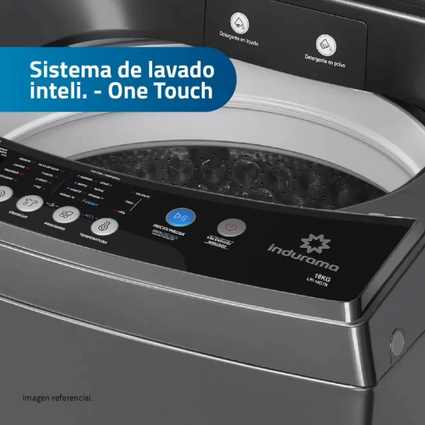 Lavadora Automática Carga Superior Indurama 18kg LRI-18DTN Color Titanio - Imagen 7