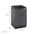 Lavadora Automática Carga Superior Indurama 18kg LRI-18DTN Color Titanio - Imagen 3