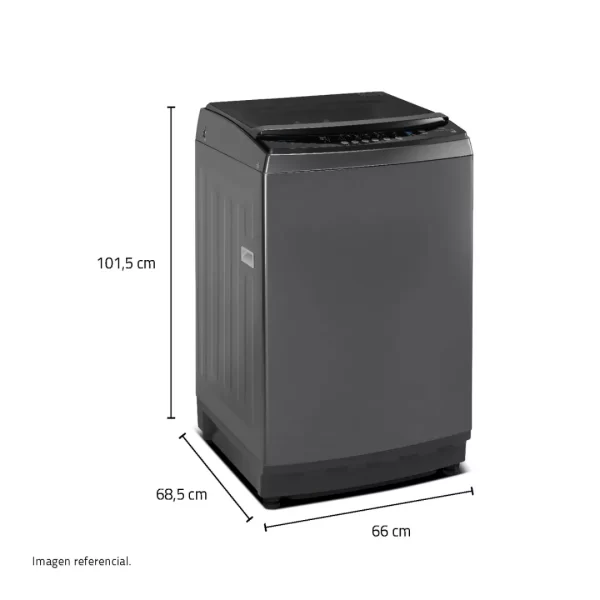 Lavadora Automática Carga Superior Indurama 18kg LRI-18DTN Color Titanio - Imagen 3