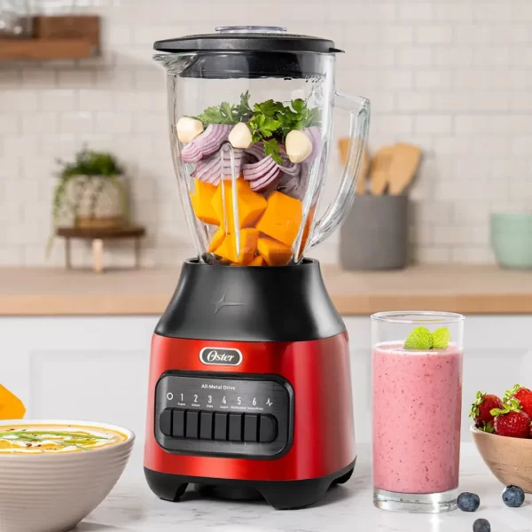 Licuadora Oster® con Vaso de Vidrio y 6 Velocidades más Pulso BLSTPEG-CPB - Imagen 9