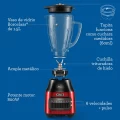 Licuadora Oster® con Vaso de Vidrio y 6 Velocidades más Pulso BLSTPEG-CPB - Imagen 5