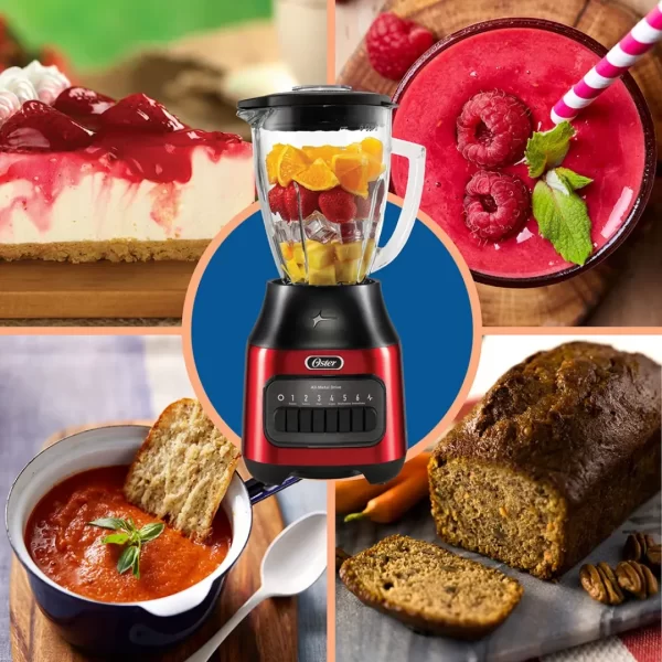 Licuadora Oster® con Vaso de Vidrio y 6 Velocidades más Pulso BLSTPEG-CPB - Imagen 4